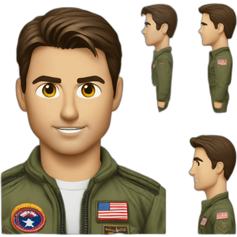 tom cruise of top gun emoji