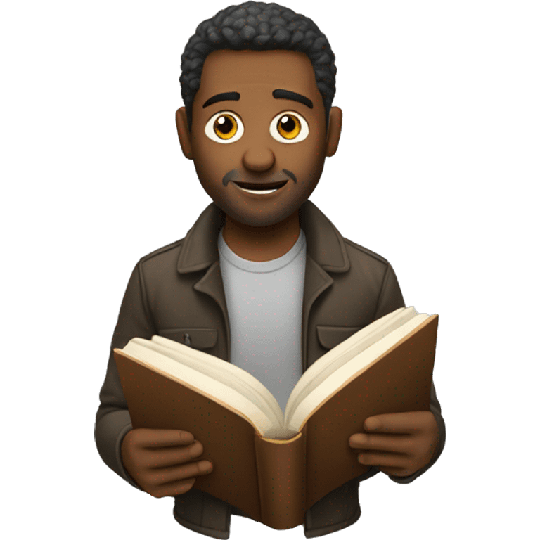 Man reading a book  emoji