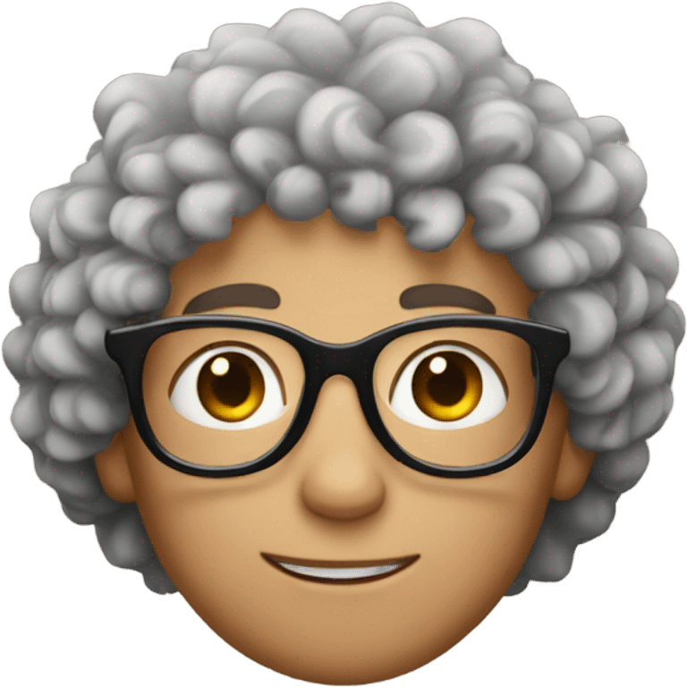 curly boy with glasses emoji