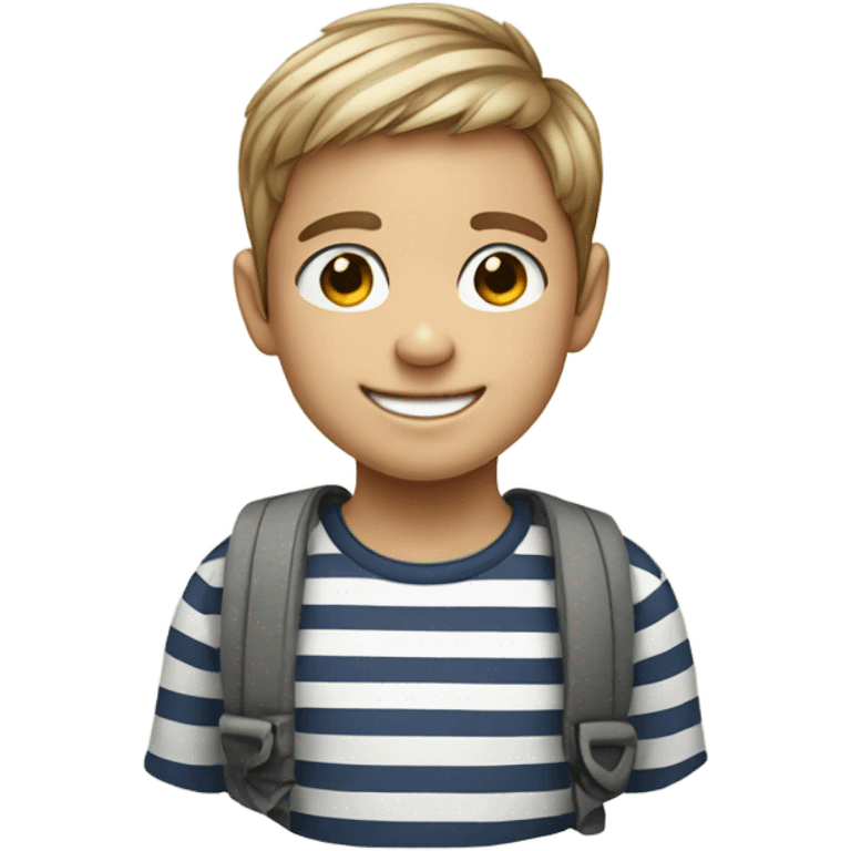 smiling boy in striped shirt emoji