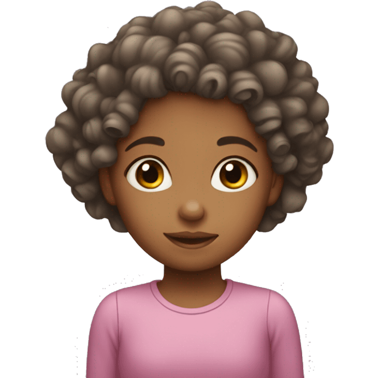 Little girl with curly hair emoji