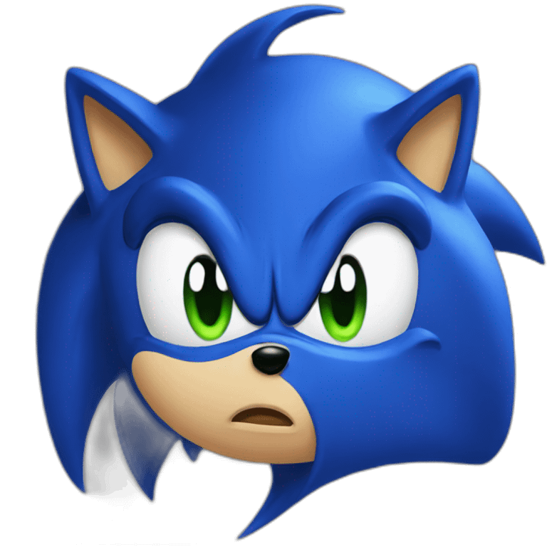 Sad sonic emoji