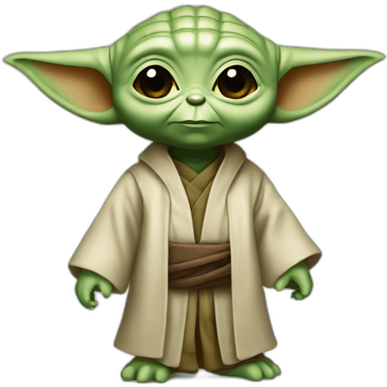 Bébé Yoda qui boit de l'alcool emoji