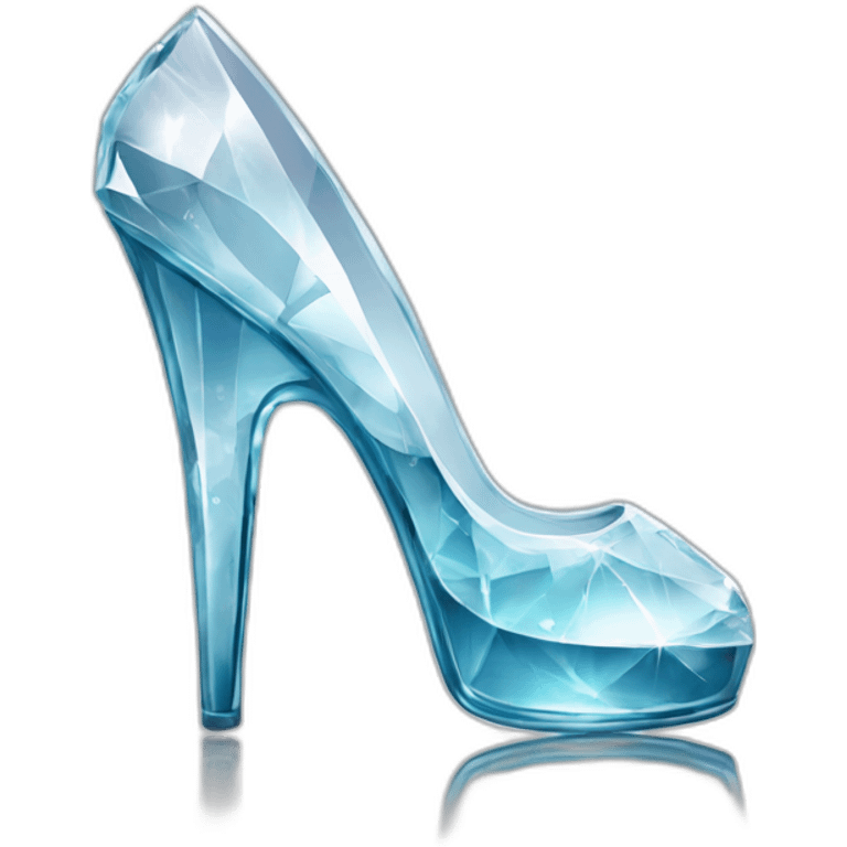 Clear crystal highheel emoji