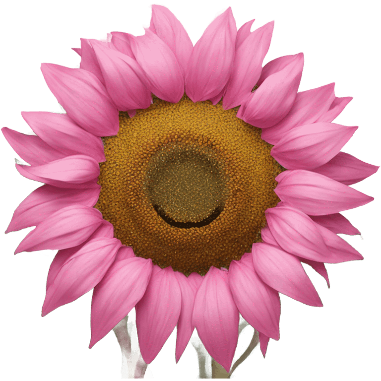 Pink sunflower with glitter  emoji