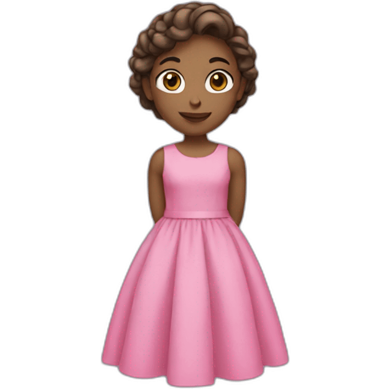 A girl with a pink dress  emoji