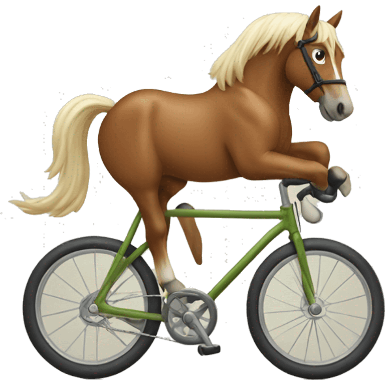 Horse on bike  emoji