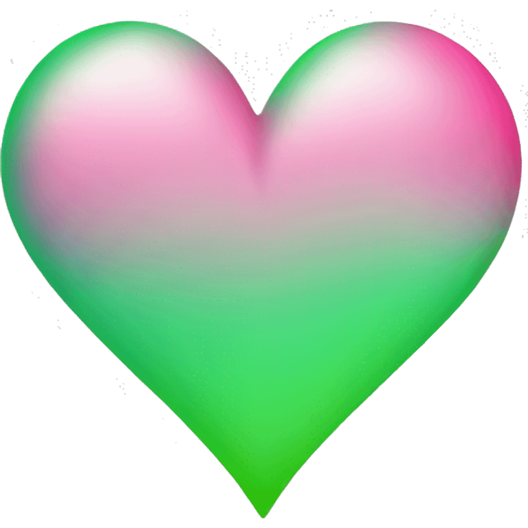 green to pink gradient heart emoji