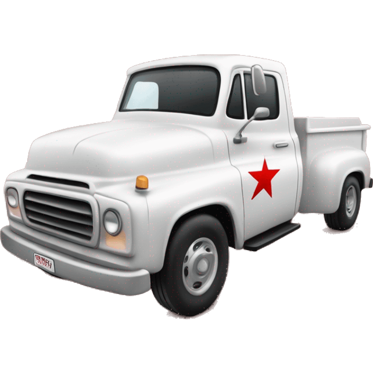 white pick up truck that says star line tours in red ink emoji