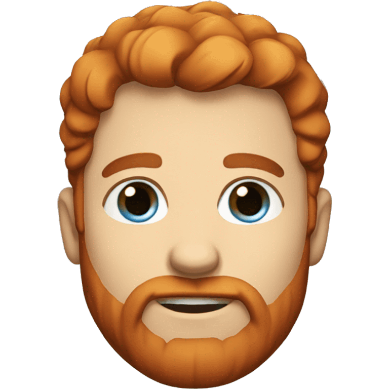 guy with blue eyes, short red hair, beard emoji