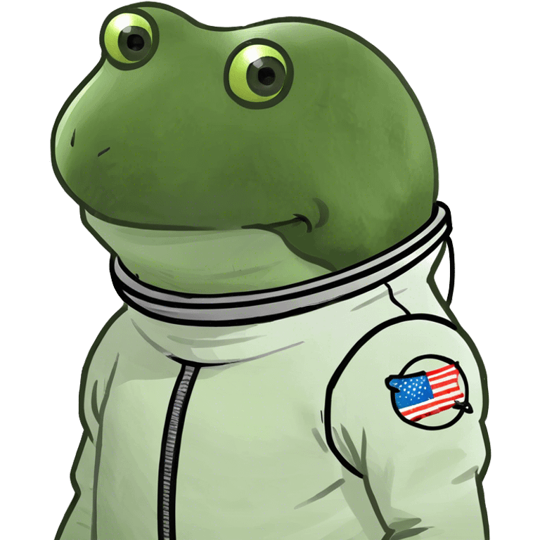 green frog in a spacesuit emoji