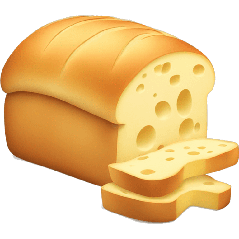 Bread with a slice of cheese emoji