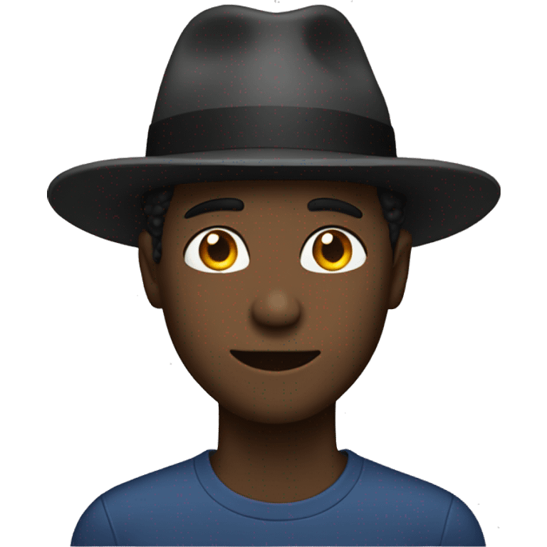 Black guy with hat emoji