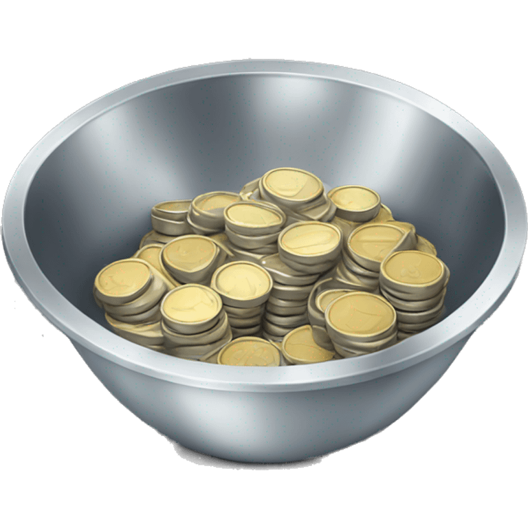 bowl of silver coin emoji