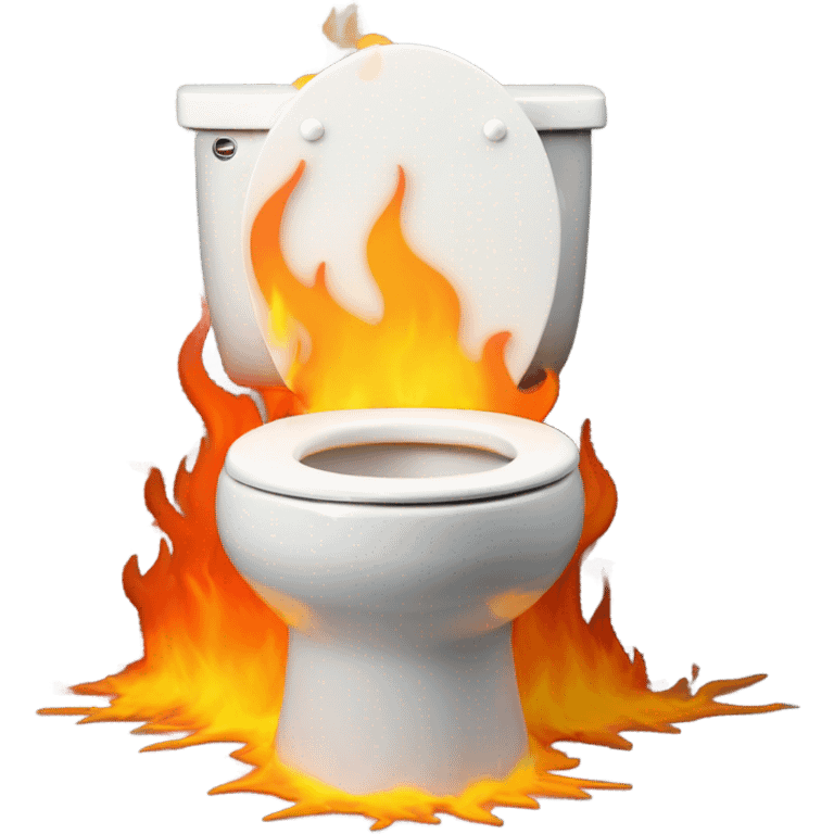 Toilet on fire emoji