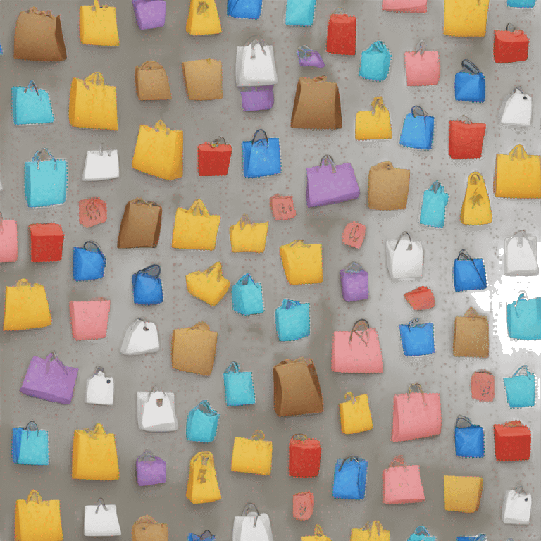 pattern of shopping bags colours emoji