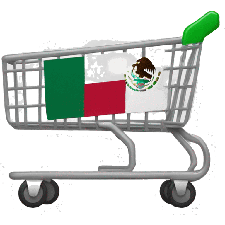 shopping cart with a mexican flag emoji