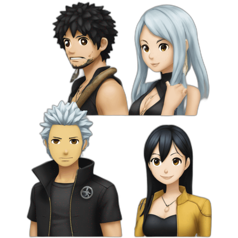 Nico Robin and Trafalgar law emoji