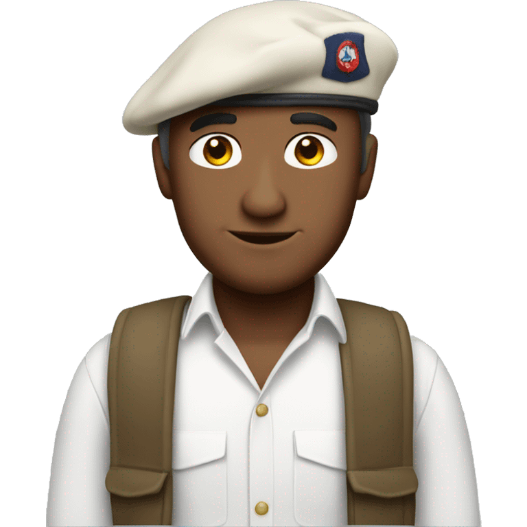 wearing beret stereotypical french white man emoji