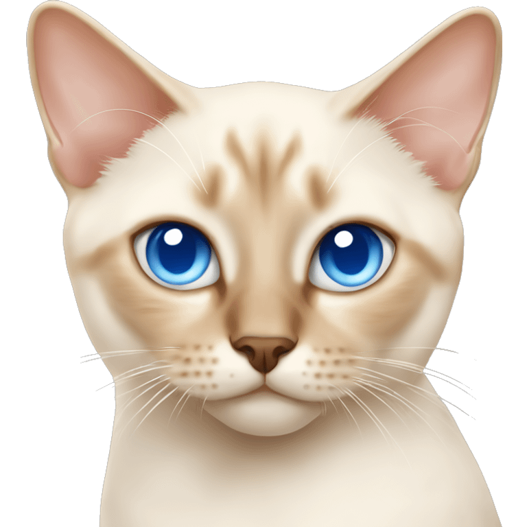 Flame point Siamese cat with blue eyes emoji