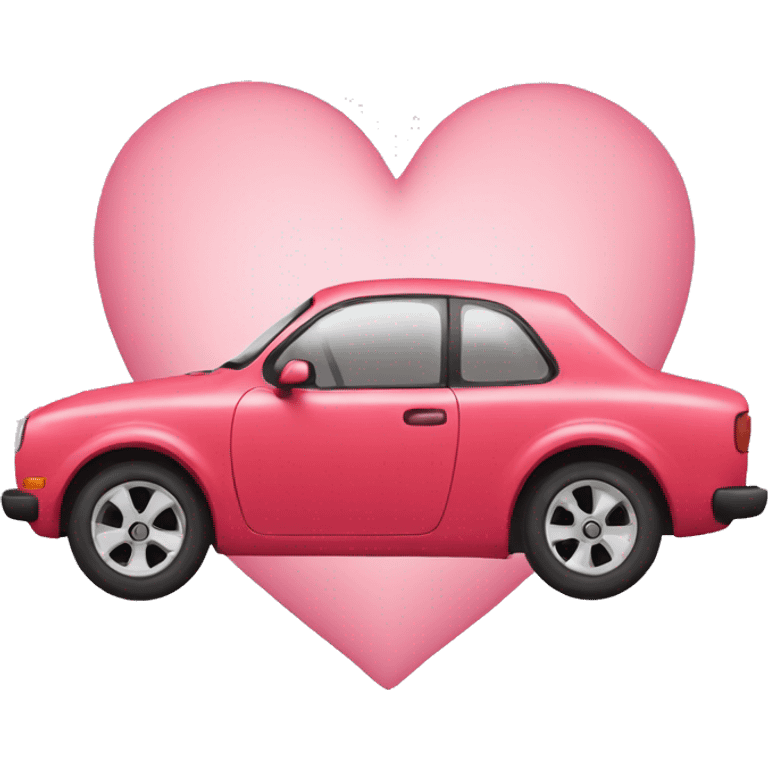 car with heart emoji