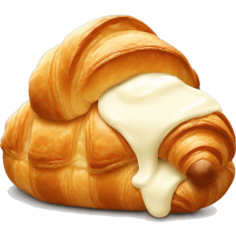 Croissant with cream emoji