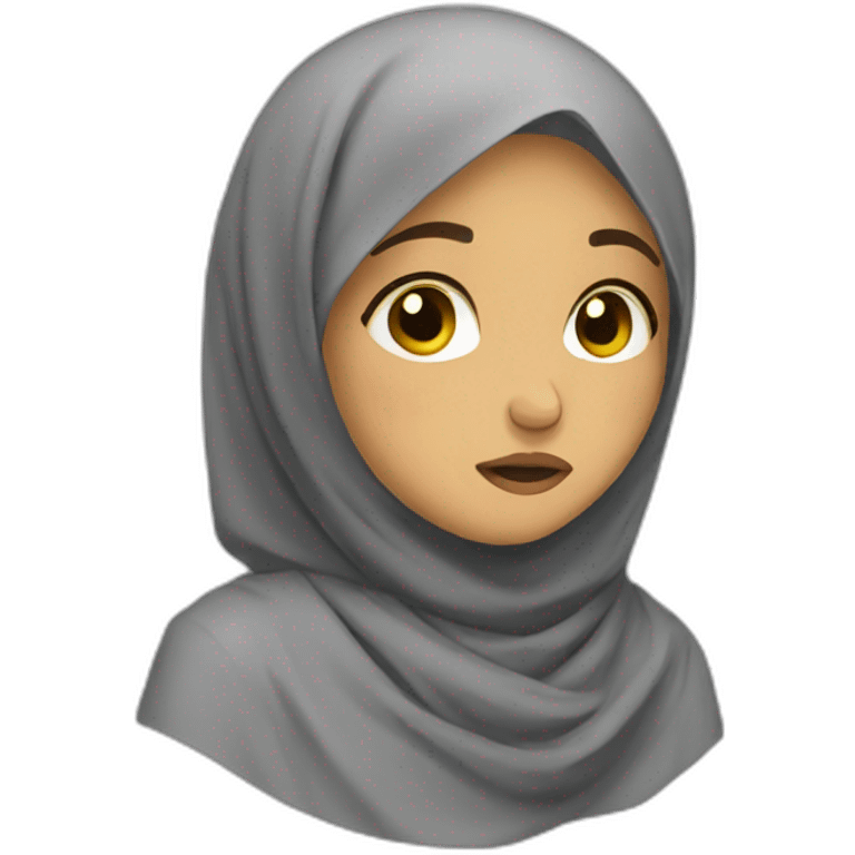 Crying hijabi girl emoji