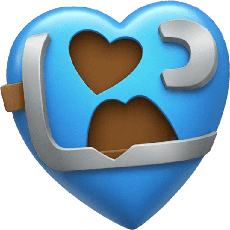 A blue heart with a single click cursor over it, representing the "One Click Home" theme in a warm and friendly way. #6A5ACD emoji