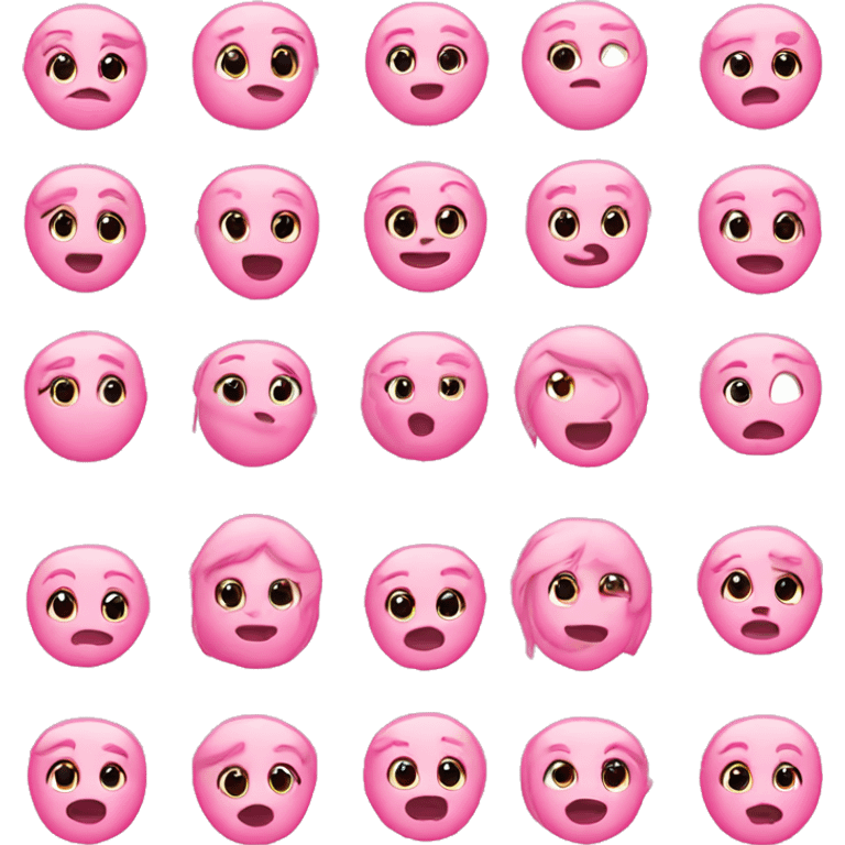 Cute pink emojis emoji