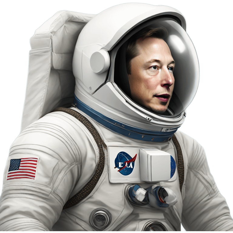 Elon musk in a astronaut suit  emoji