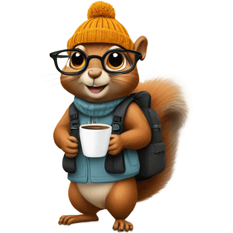 hipster squirrel emoji