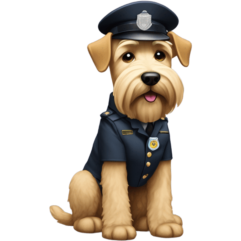 Wheaten terrier security guard emoji