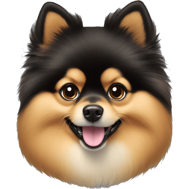  Pomeranian dog show black and tan emoji