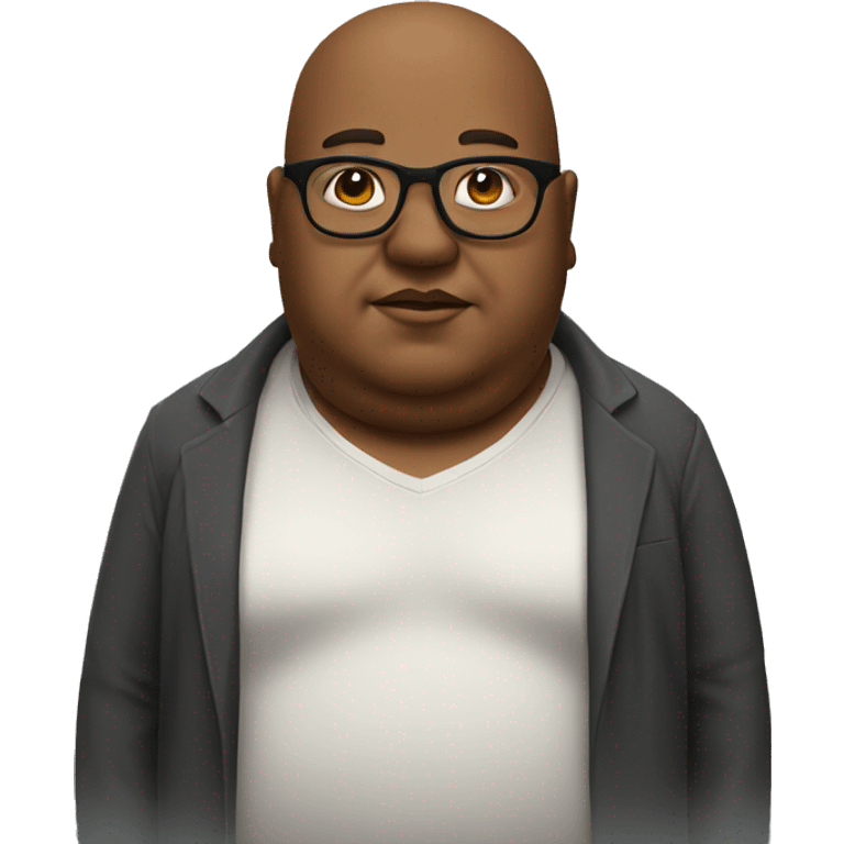 fat man with glasses emoji