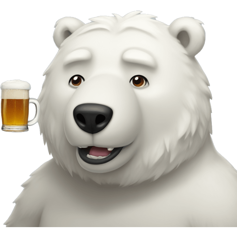 Beer lover icebear still human emoji