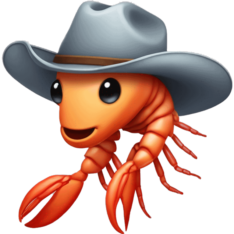 Shrimp with a cowboy hat  emoji