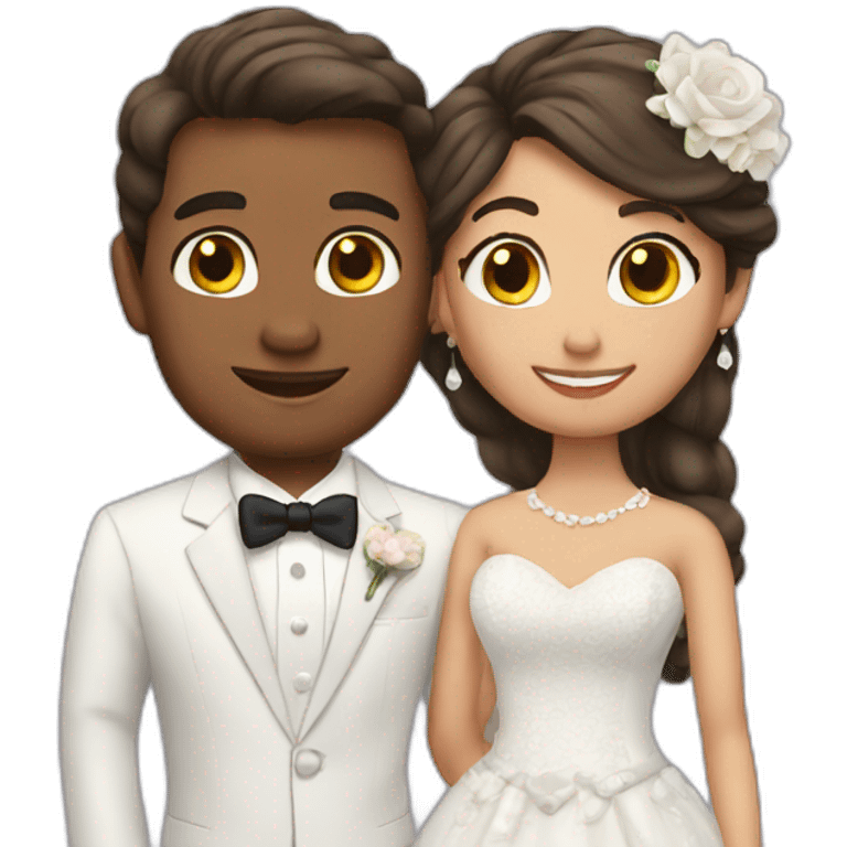 Just married in love emoji