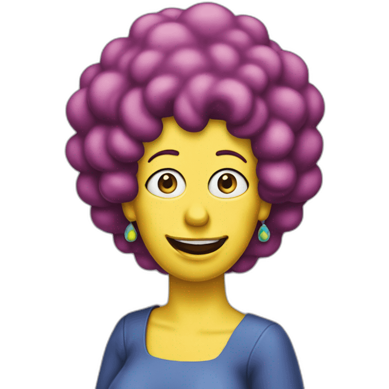 Marge Simpson when he pops emoji