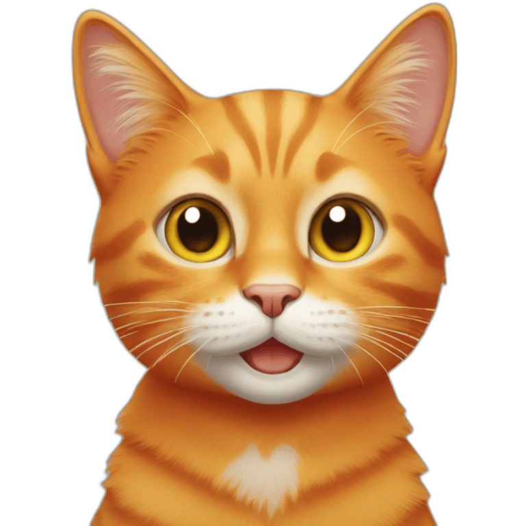 Playful orange cat  emoji