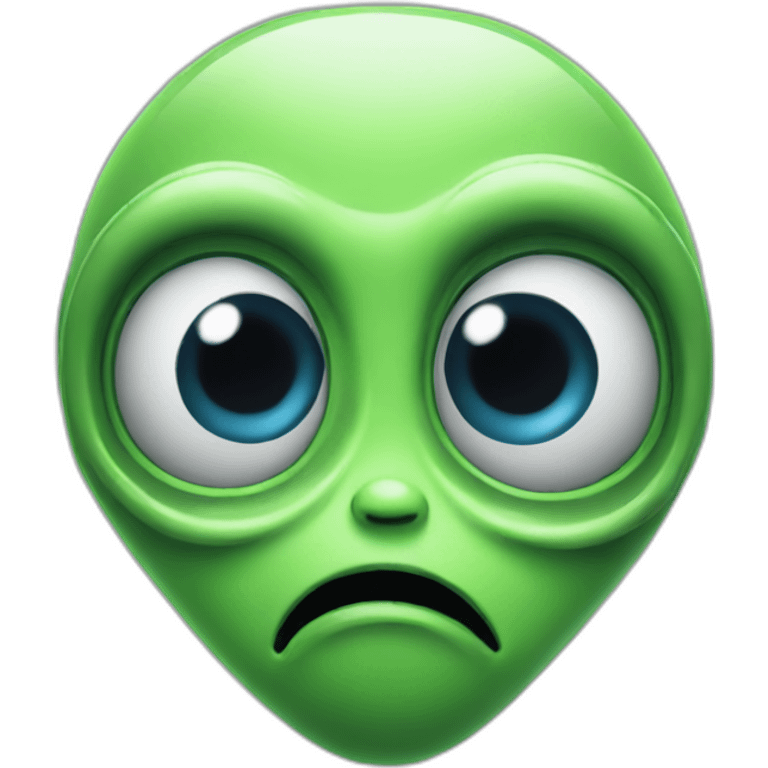 Confused alien emoji