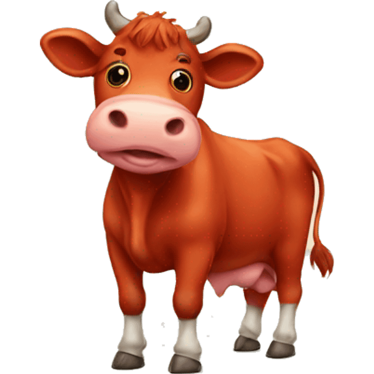 Red cow emoji