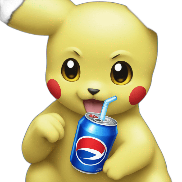 Pikachu-drink-pepsi emoji