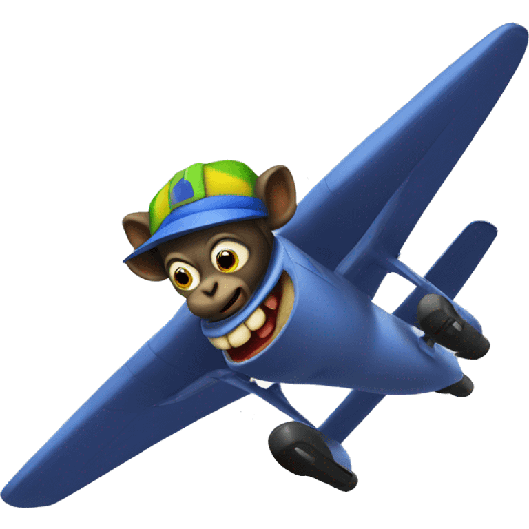 Flying monkeys on an airplane  emoji