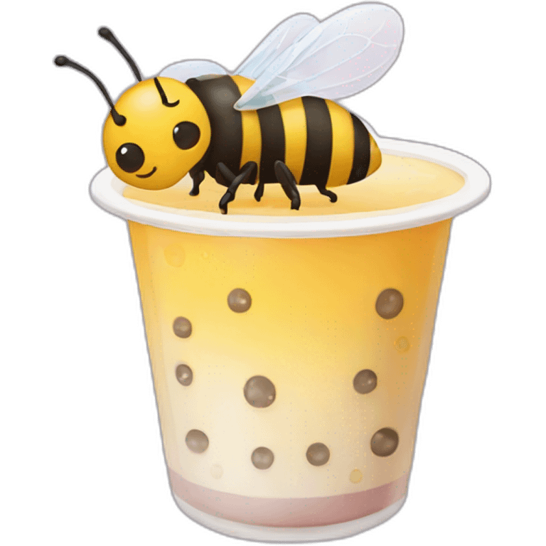 Bubble tea bee emoji