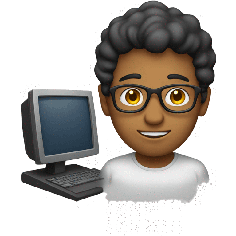 a person using the computer
 emoji