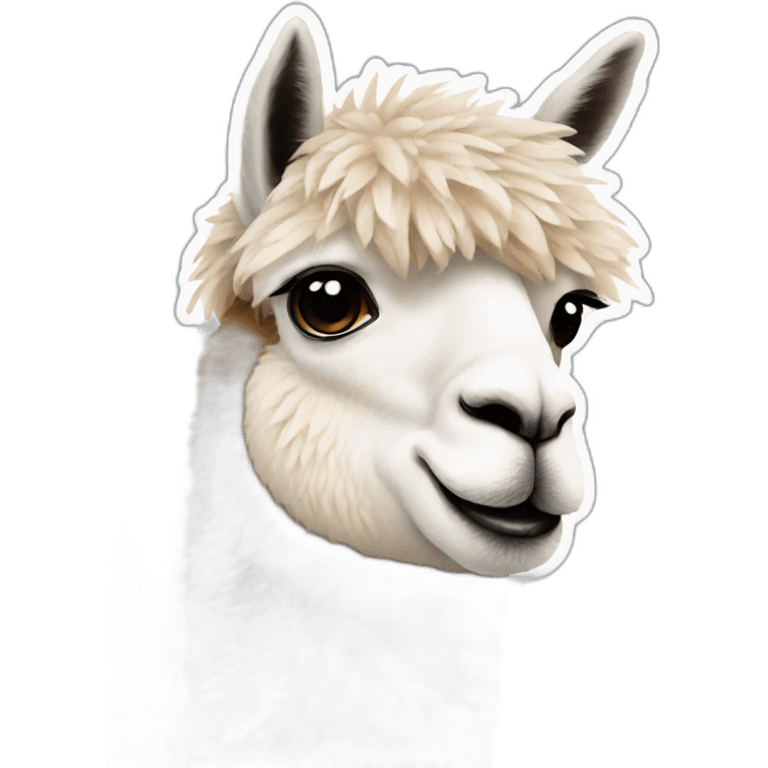 alpaca curious face emoji