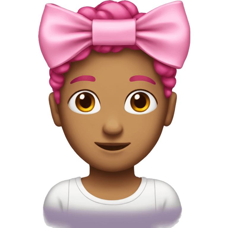 pink hair bow emoji