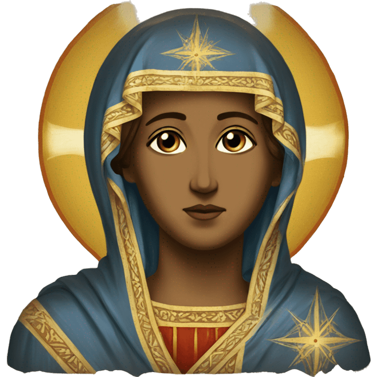 Orthodox Icon byzantin Theotokos emoji