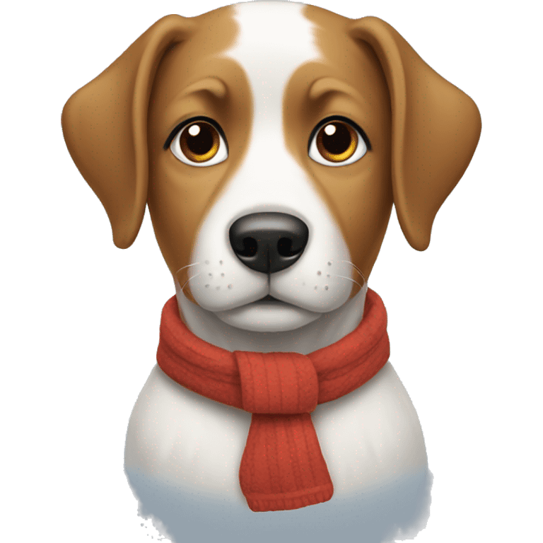 Dog wearing a shirt in winter  emoji