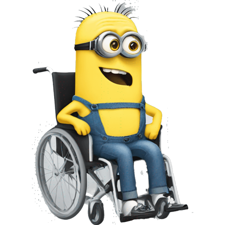 ugly minion in a wheelchair emoji